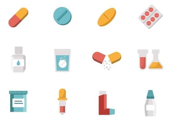 Free Medicine ( Drugs ) Collection Icons Vector - vector #383155 gratis